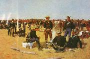 Frederick Remington A Cavalryman's Breakfast on the Plains China oil painting reproduction